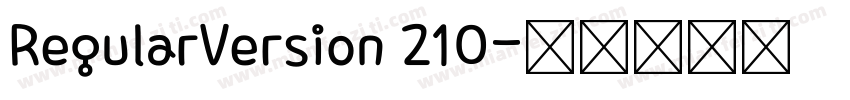 RegularVersion 210字体转换